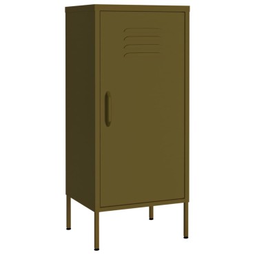 vidaXL Ντουλάπι Αποθήκευσης Πράσινο Λαδί 42,5x35x101,5cm από Ατσάλι 1 τεμ.