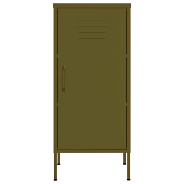vidaXL Ντουλάπι Αποθήκευσης Πράσινο Λαδί 42,5x35x101,5cm από Ατσάλι 1 τεμ.