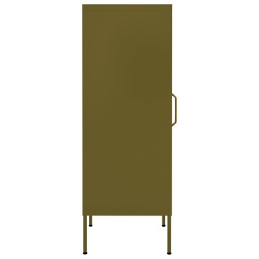 vidaXL Ντουλάπι Αποθήκευσης Πράσινο Λαδί 42,5x35x101,5cm από Ατσάλι 1 τεμ.