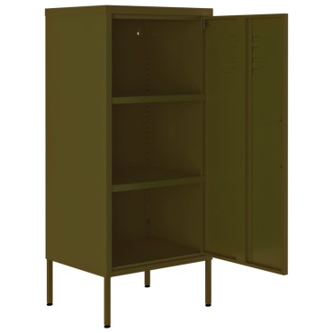 vidaXL Ντουλάπι Αποθήκευσης Πράσινο Λαδί 42,5x35x101,5cm από Ατσάλι 1 τεμ.