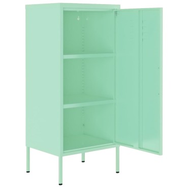vidaXL Ντουλάπι Αποθήκευσης Xρώμα Mέντας 42,5x35x101,5cm από Ατσάλι 1 τεμ.