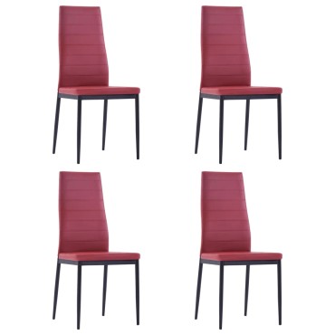 vidaXL Σετ Τραπεζαρίας 5 τεμ. Μπορντό 105x60x74cm