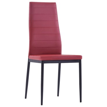 vidaXL Σετ Τραπεζαρίας 5 τεμ. Μπορντό 105x60x74cm