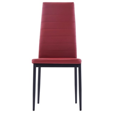 vidaXL Σετ Τραπεζαρίας 5 τεμ. Μπορντό 105x60x74cm