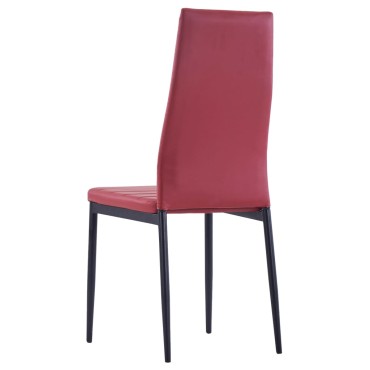 vidaXL Σετ Τραπεζαρίας 5 τεμ. Μπορντό 105x60x74cm