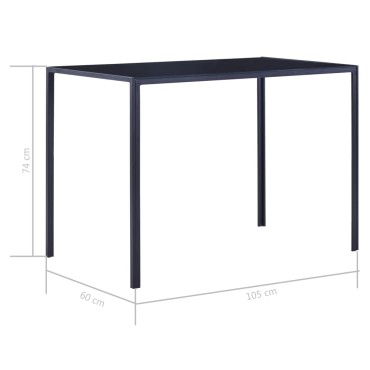 vidaXL Σετ Τραπεζαρίας 5 τεμ. Μπλε 105x60x74cm