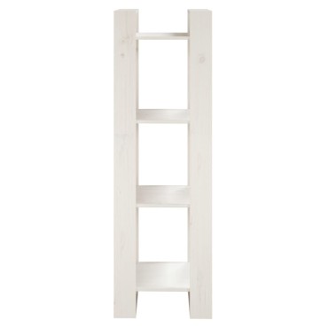 vidaXL Βιβλιοθήκη/Διαχωριστικό Χώρου Λευκό 41x35x125cm Μασίφ Πεύκο 1 τεμ.