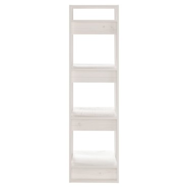 vidaXL Βιβλιοθήκη/Διαχωριστικό Χώρου Λευκό 41x35x125cm Μασίφ Πεύκο 1 τεμ.