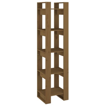 vidaXL Βιβλιοθήκη/Διαχωριστικό Χώρου Μελί 41x35x160cm Μασίφ Πεύκο 1 τεμ.