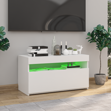vidaXL Έπιπλο Τηλεόρασης με LED Λευκό 75x35x40cm