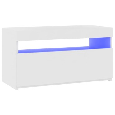 vidaXL Έπιπλο Τηλεόρασης με LED Λευκό 75x35x40cm