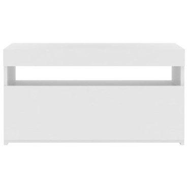 vidaXL Έπιπλο Τηλεόρασης με LED Λευκό 75x35x40cm