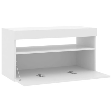 vidaXL Έπιπλο Τηλεόρασης με LED Λευκό 75x35x40cm