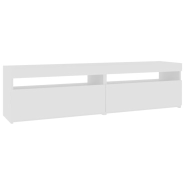 vidaXL Έπιπλα Τηλεόρασης με LED 2 τεμ. Λευκό 75x35x40cm