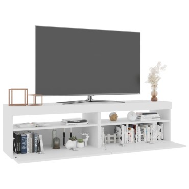 vidaXL Έπιπλα Τηλεόρασης με LED 2 τεμ. Λευκό 75x35x40cm