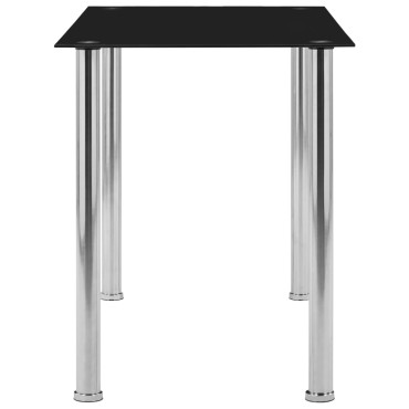 vidaXL Τραπεζαρία Μαύρη 120x60x75cm από Ψημένο Γυαλί 1 τεμ.