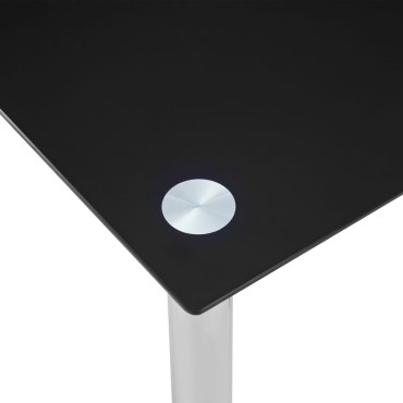vidaXL Τραπεζαρία Μαύρη 120x60x75cm από Ψημένο Γυαλί 1 τεμ.