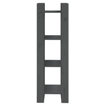 vidaXL Βιβλιοθήκη/Διαχωριστικό Χώρου Γκρι 41x35x125cm Μασίφ Πεύκο 1 τεμ.