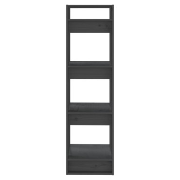 vidaXL Βιβλιοθήκη/Διαχωριστικό Χώρου Γκρι 41x35x125cm Μασίφ Πεύκο 1 τεμ.