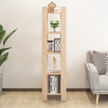 vidaXL Βιβλιοθήκη/Διαχωριστικό Χώρου 41x35x160cm Μασίφ Ξύλο Πεύκου 1 τεμ.