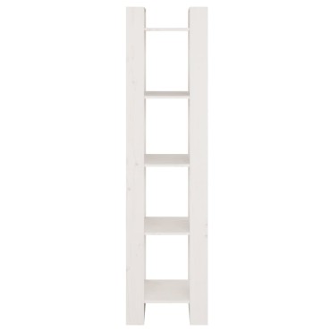 vidaXL Βιβλιοθήκη/Διαχωριστικό Χώρου Λευκό 41x35x160cm Μασίφ Πεύκο 1 τεμ.