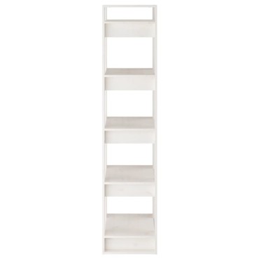 vidaXL Βιβλιοθήκη/Διαχωριστικό Χώρου Λευκό 41x35x160cm Μασίφ Πεύκο 1 τεμ.
