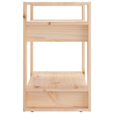 vidaXL Βιβλιοθήκη/Διαχωριστικό Χώρου 60x35x57cm Μασίφ Ξύλο Πεύκου 1 τεμ.