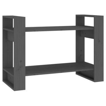 vidaXL Βιβλιοθήκη/Διαχωριστικό Χώρου Γκρι 80x35x56,5cm Μασίφ Πεύκο 1 τεμ.