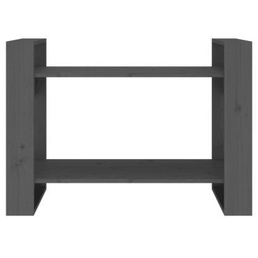 vidaXL Βιβλιοθήκη/Διαχωριστικό Χώρου Γκρι 80x35x56,5cm Μασίφ Πεύκο 1 τεμ.