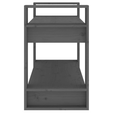vidaXL Βιβλιοθήκη/Διαχωριστικό Χώρου Γκρι 80x35x56,5cm Μασίφ Πεύκο 1 τεμ.