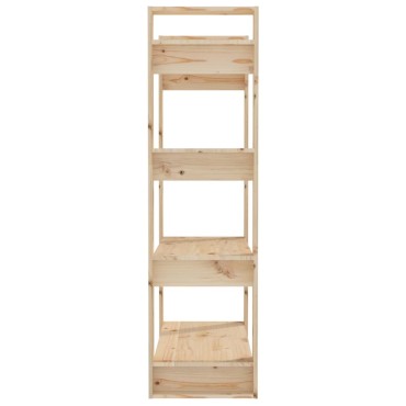 vidaXL Βιβλιοθήκη/Διαχωριστικό Χώρου 80x35x125cm Μασίφ Ξύλο Πεύκου 1 τεμ.