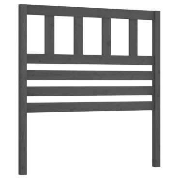 vidaXL Κεφαλάρι κρεβατιού Γκρι 81x4x100cm από Μασίφ Ξύλο Πεύκου 1 τεμ.