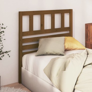 vidaXL Κεφαλάρι κρεβατιού Καφέ 81x4x100cm από Μασίφ Ξύλο Πεύκου 1 τεμ.