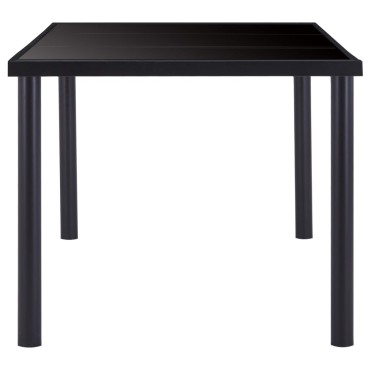 vidaXL Τραπεζαρία Μαύρη 180x90x75cm από Ψημένο Γυαλί 1 τεμ.