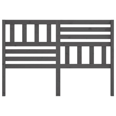 vidaXL Κεφαλάρι κρεβατιού Γκρι 141x4x100cm από Μασίφ Ξύλο Πεύκου 1 τεμ.