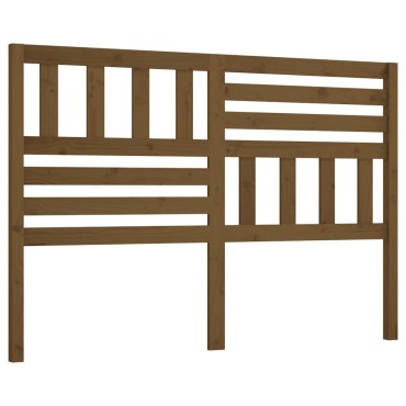 vidaXL Κεφαλάρι κρεβατιού Καφέ 141x4x100cm από Μασίφ Ξύλο Πεύκου 1 τεμ.