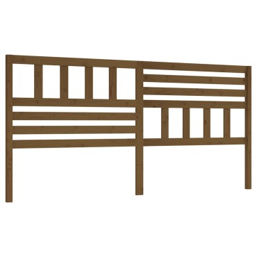 vidaXL Κεφαλάρι κρεβατιού Καφέ 206x4x100cm από Μασίφ Ξύλο Πεύκου 1 τεμ.