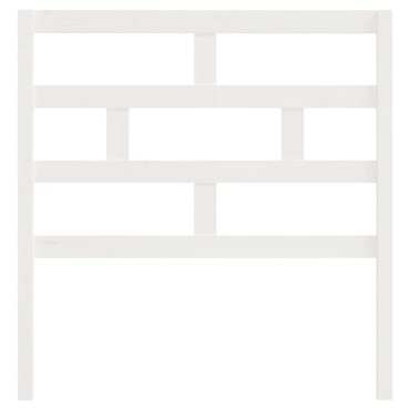 vidaXL Κεφαλάρι κρεβατιού Λευκό 96x4x100cm από Μασίφ Ξύλο Πεύκου 1 τεμ.