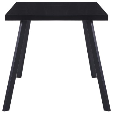 vidaXL Τραπεζαρία Μαύρη 180x90x75cm από Ψημένο Γυαλί 1 τεμ.