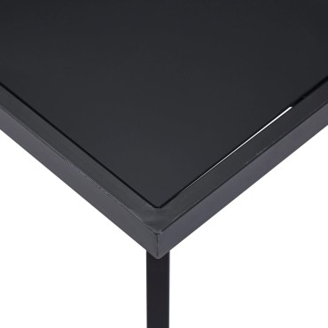 vidaXL Τραπεζαρία Μαύρη 180x90x75cm από Ψημένο Γυαλί 1 τεμ.