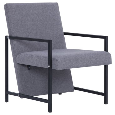 vidaXL Πολυθρόνα Ανοιχτό Γκρι Υφασμάτινη 53x69x73cm 1 τεμ.