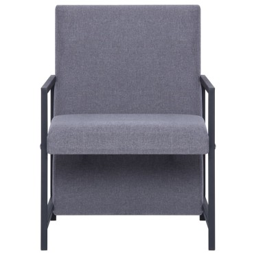 vidaXL Πολυθρόνα Ανοιχτό Γκρι Υφασμάτινη 53x69x73cm 1 τεμ.