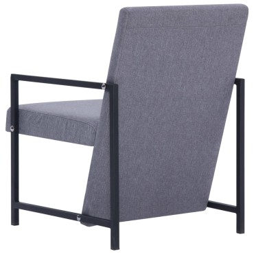 vidaXL Πολυθρόνα Ανοιχτό Γκρι Υφασμάτινη 53x69x73cm 1 τεμ.