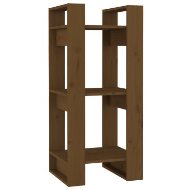 vidaXL Βιβλιοθήκη/Διαχωριστικό Χώρου Μελί 41x35x91cm Μασίφ Ξύλο 1 τεμ.