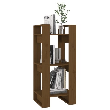 vidaXL Βιβλιοθήκη/Διαχωριστικό Χώρου Μελί 41x35x91cm Μασίφ Ξύλο 1 τεμ.
