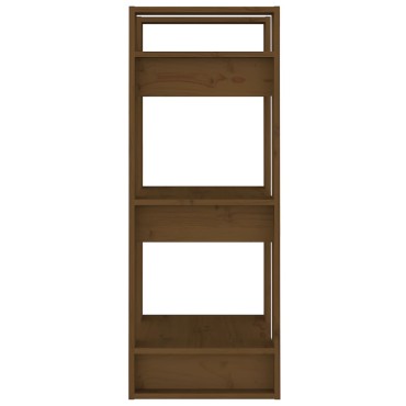 vidaXL Βιβλιοθήκη/Διαχωριστικό Χώρου Μελί 41x35x91cm Μασίφ Ξύλο 1 τεμ.