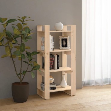 vidaXL Βιβλιοθήκη/Διαχωριστικό Χώρου 60x35x125cm Μασίφ Ξύλο 1 τεμ.