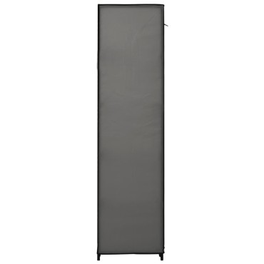 vidaXL Ντουλάπα Αναδιπλούμενη Γκρι 110x45x175cm Υφασμάτινη 1 τεμ.