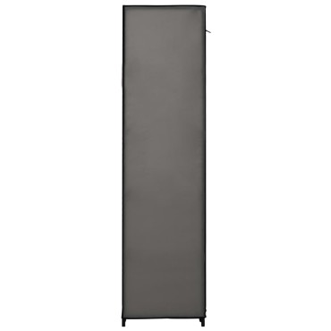 vidaXL Ντουλάπα με Ράφια / Σωλήνες Γκρι 150x45x176cm Υφασμάτινη 1 τεμ.