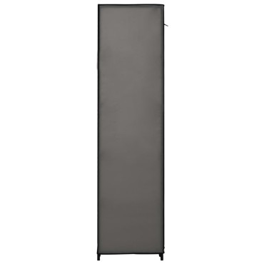 vidaXL Ντουλάπα με Ράφια / Σωλήνες Γκρι 150x45x176cm Υφασμάτινη 1 τεμ.